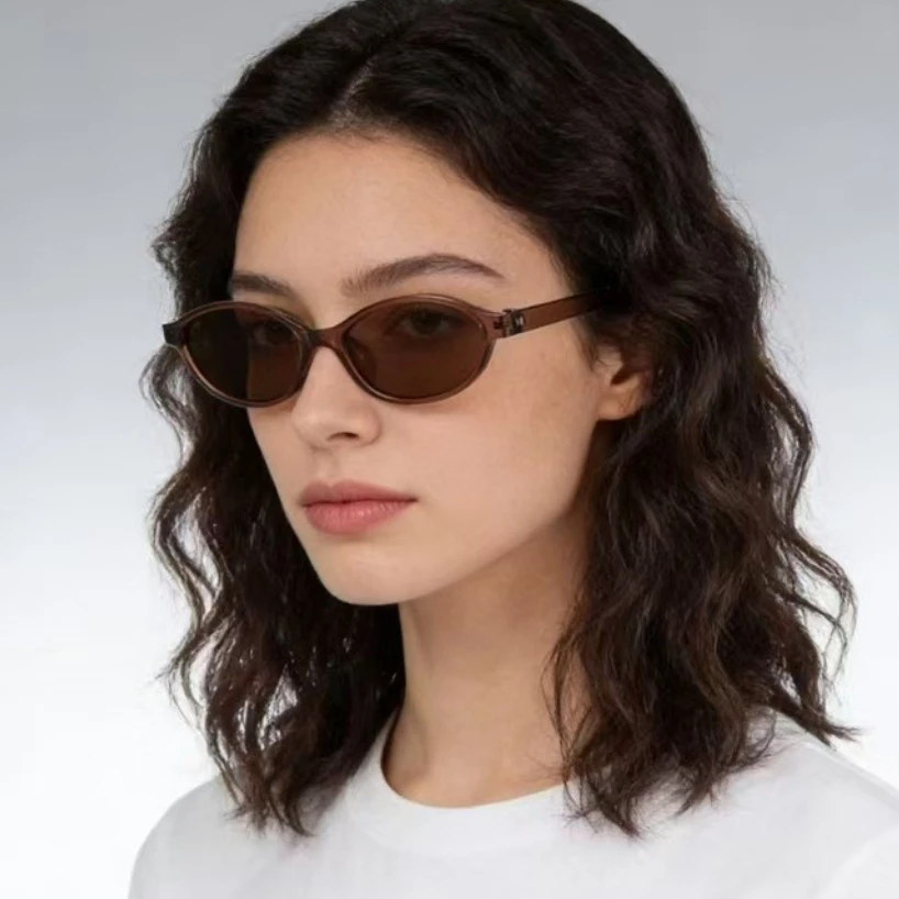 Sunglasses Uv400 - نظارات شمسية بيضاوية صغيرة للنساء، تصميم