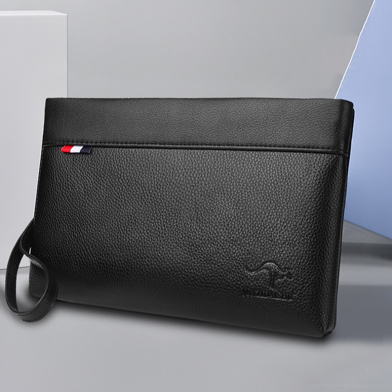 Leather Wallet Men - حقيبة يد رجالية للأعمال ذات سعة