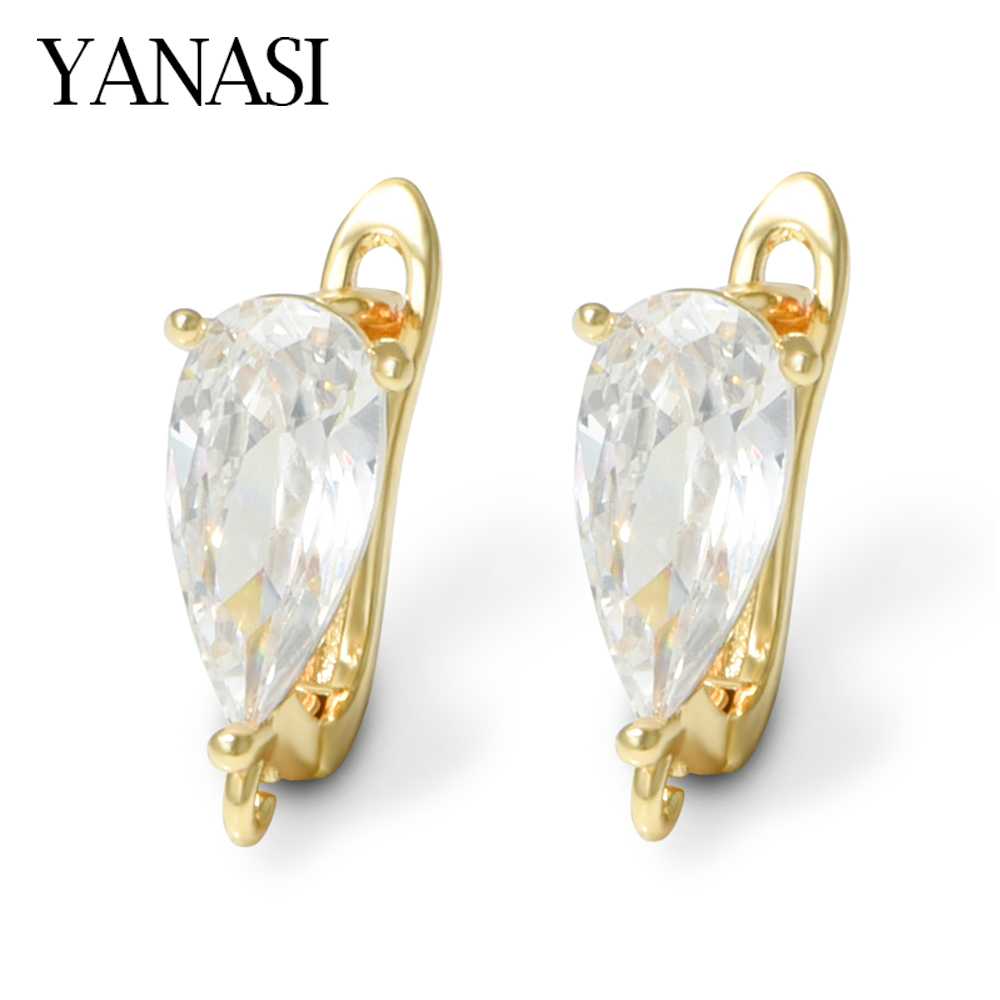 Gold Plated Jewelry - خطافات أقراط على شكل قطرة من