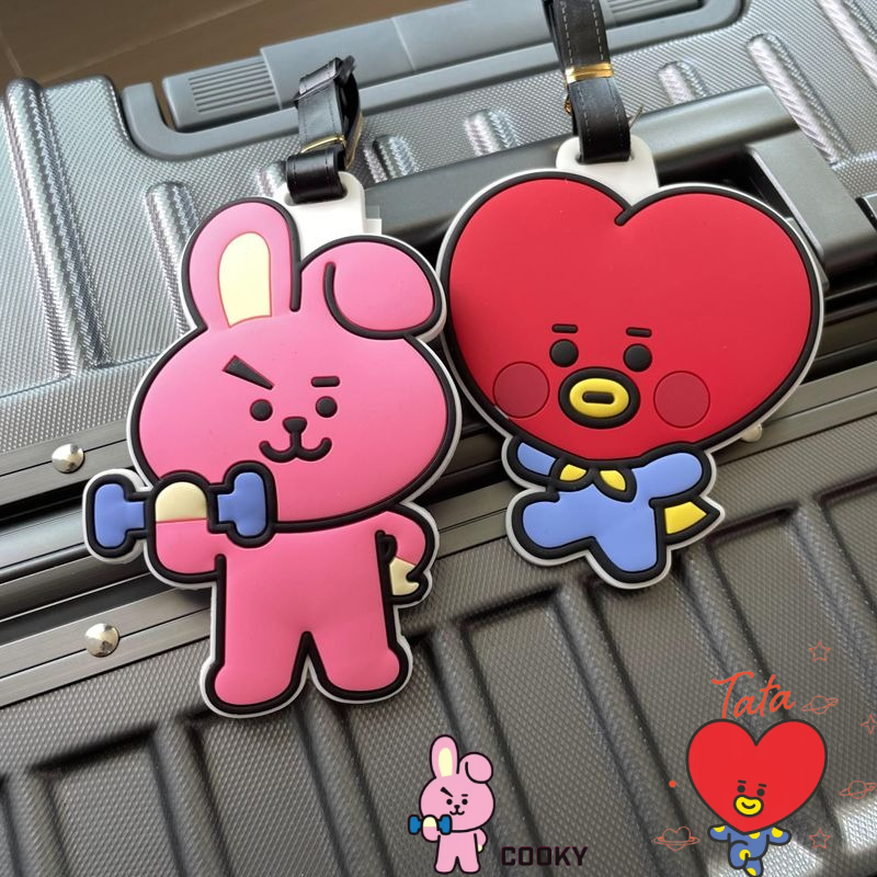Travel Luggage Set - سلسلة مفاتيح كرتونية لطيفة من BT21،