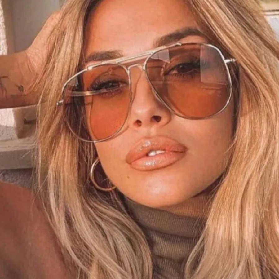 Sunglasses Uv400 - نظارات شمسية نسائية بتصميم طياري عتيق