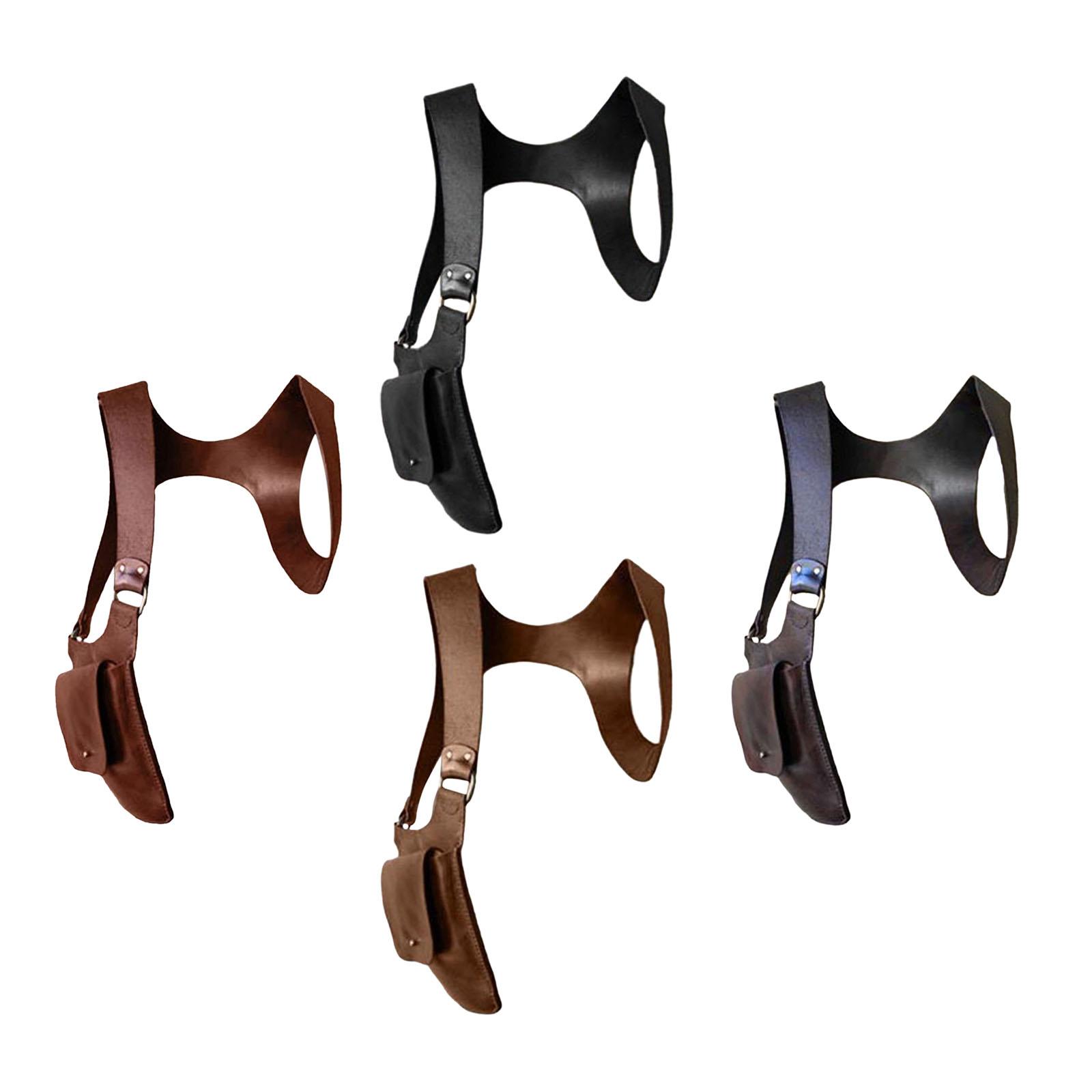 Leather Wallet Men - حقيبة كتف مخفية تحت الإبط للرجال