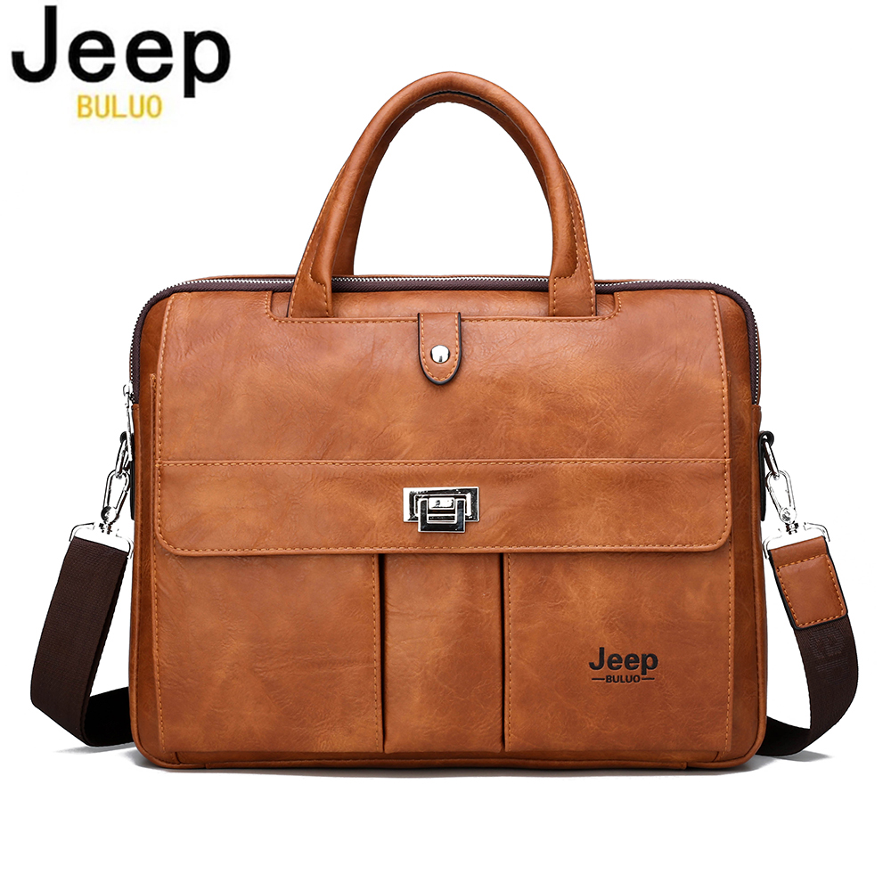 Leather Briefcase - حقيبة جلدية للرجال من جيب بولو،