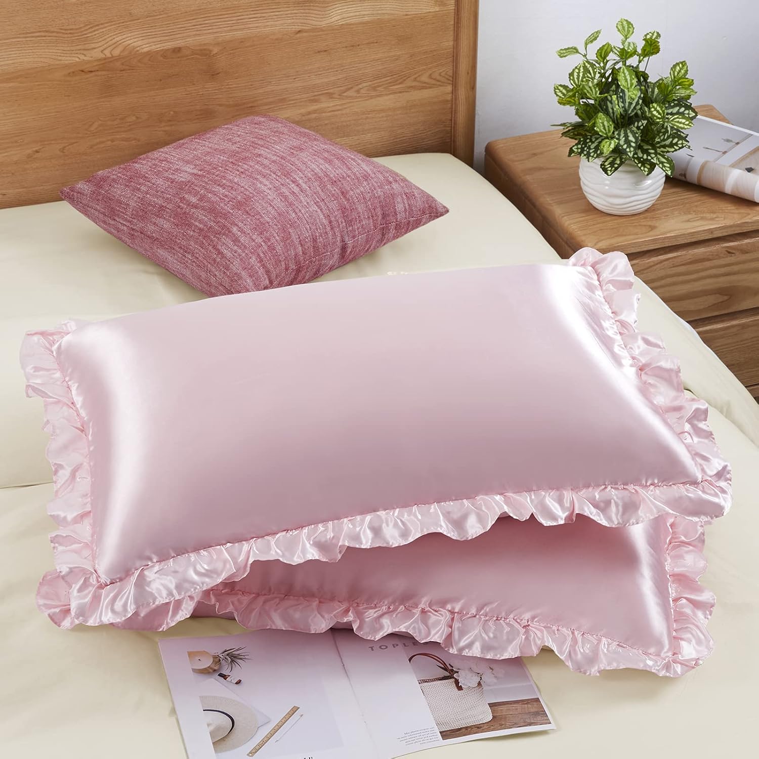 Silk Pillowcase - قطعتان من أغطية الوسائد المصنوعة من