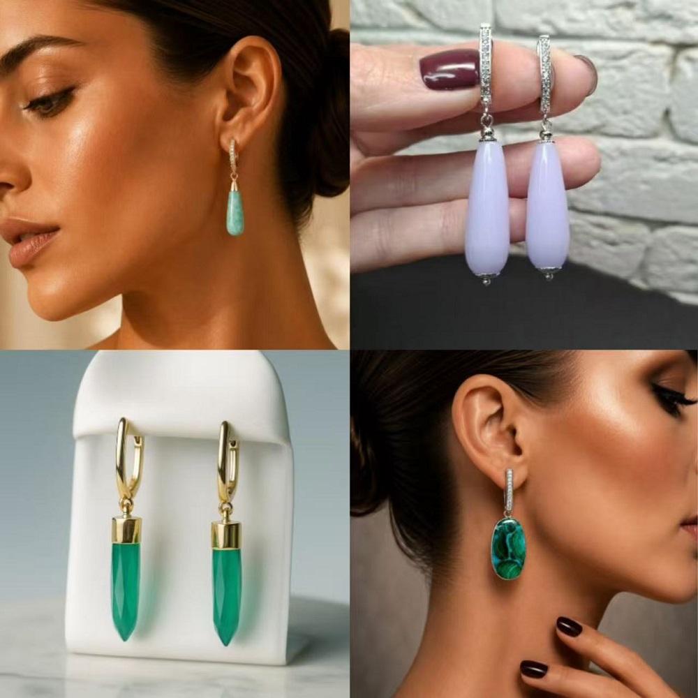 خطافات أقراط على شكل قطرة من ا - مراجعة Gold Plated Jewelry وسعره