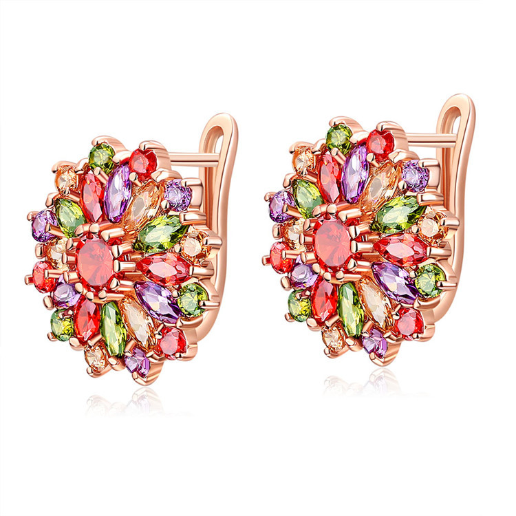 أقراط من الكريستال الطبيعي للن - مراجعة Gold Plated Jewelry وسعره