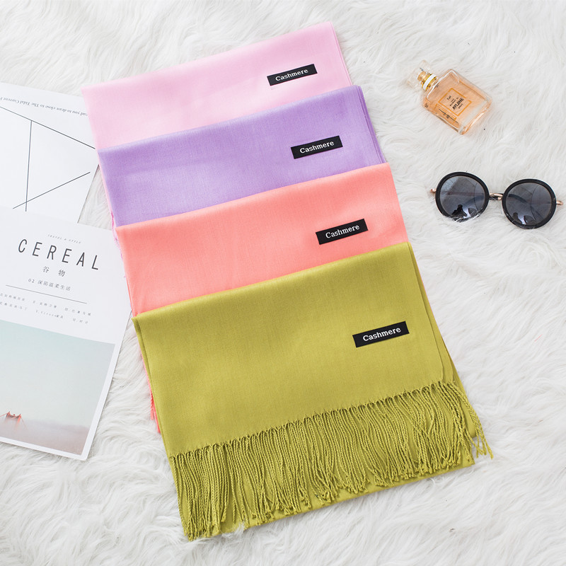 وشاح شتوي للسيدات بلون سادة مو - مراجعة Cashmere Scarf وسعره